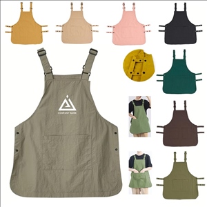 Snap Button Pinafore Aprons With Pockets